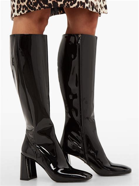 vintage prada leather boots|black prada boots.